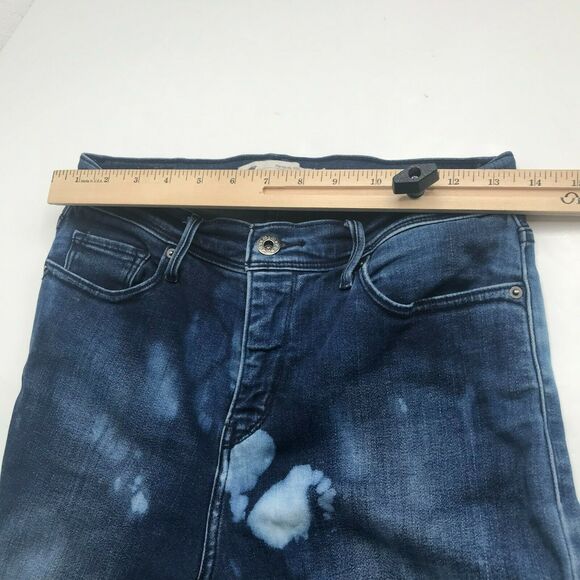 Levis Perfectly Slimming 512 Super Skinny Women 8 Blue Bleached Mid Rise Stretch - Picture 7 of 9